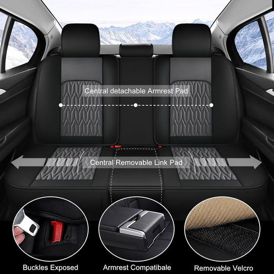 Vehicle seat cover — Custom fit waterproof leather for Mitsubishi Outlander 2007-2026