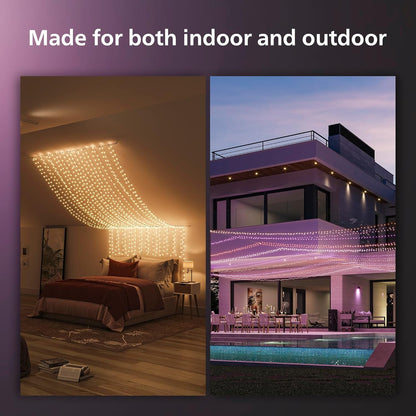 Philips Hue string lights — 65-foot color changing with smart control and weatherproof design