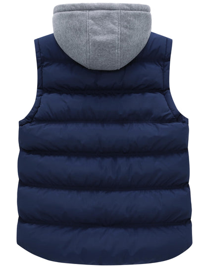 Wantdo women's puffer vest with removable hood and thicken warmth for winter coat