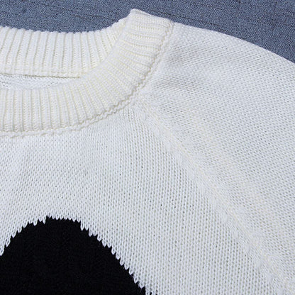 Shermie women's pullover sweater — Front big heart design
