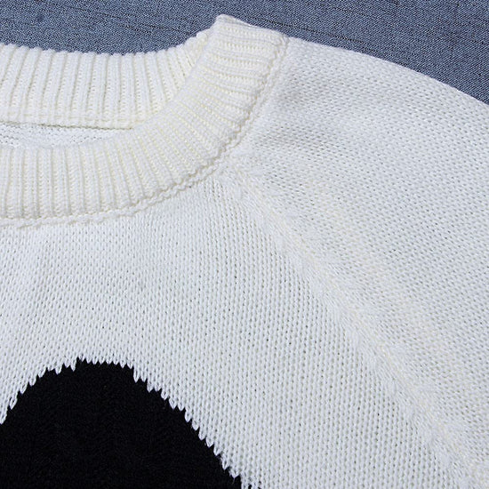 Shermie women's pullover sweater — Front big heart design