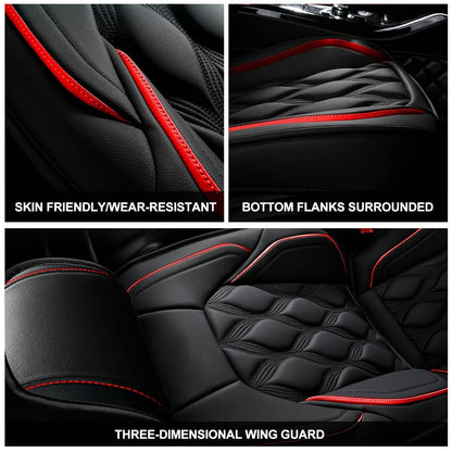 AOMSAZTO vehicle seat cover - leather, waterproof, airbag compatible for Nissan Titan 2009-2026