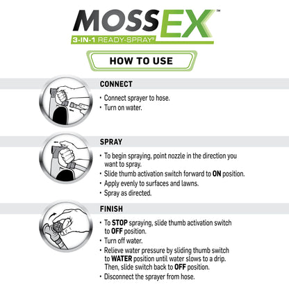 Scotts MossEx weed and moss control agent — 3-in-1 ready-spray