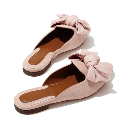Rilista mules for women - comfortable pointed toe slip on loafers and flats