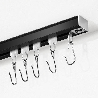 HANGING_ROD — Ceiling mounted curtain track with roller hooks by SOMINS