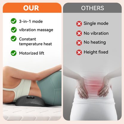 Triple Fusion Back Massager with Heat Vibration and Stretch