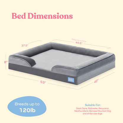 Pet bed mat — Ultra comfortable for large dogs with extra neck support