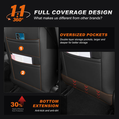 AOMSAZTO vehicle seat cover - Black full set for Tesla Model 3 2024 2025 (not for performance) with armrest cover