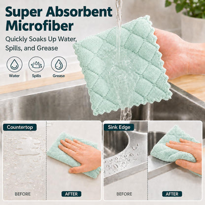 kimteny microfiber dish cloths - super absorbent and fast drying towels
