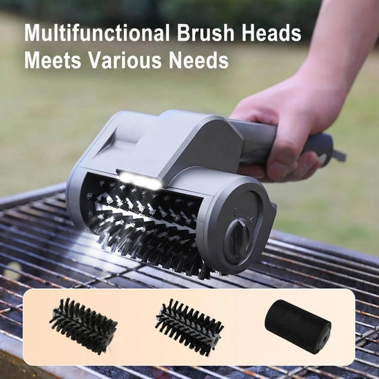 Electric Grill Brush for Outdoor Grill, High Torque Grill Rescue Brush with 4000mAh Cordless BBQ Grill Cleaner 3 Speed Automatic Barbecue Grate Cleaner Tool