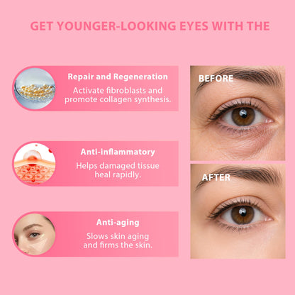 Euralissea PDRN Collagen Multi Balm Stick & Eye Patches Set, Pink B12 & Caffeine Under Eye Care, 0.32 Oz Balm + 60 Patches