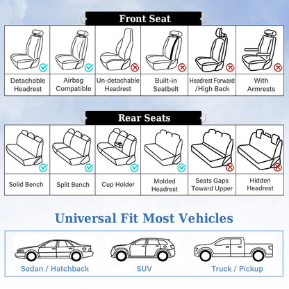 Coverado automotive seat cover — luxury leather with lumbar support and waterproof design