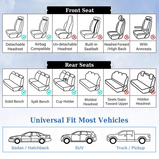 Coverado automotive seat cover — luxury leather with lumbar support and waterproof design