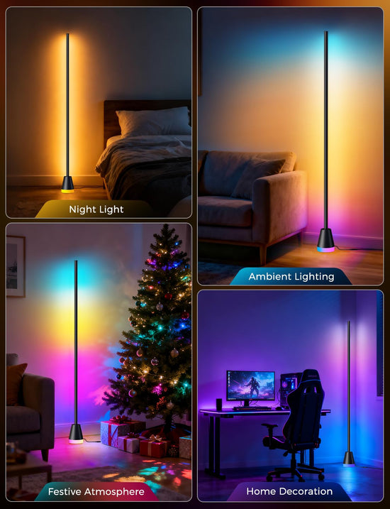 Alfolive RGB lamp — Smart LED corner lamp with music sync and remote control