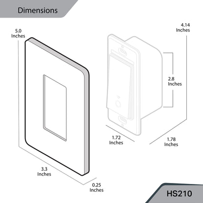 Kasa smart HS210 electronic switch — wall mount temperature control 120V copper