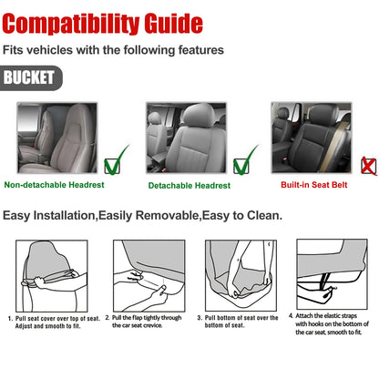 uxcell universal baja seat cover - durable bucket seat cover in navy blue