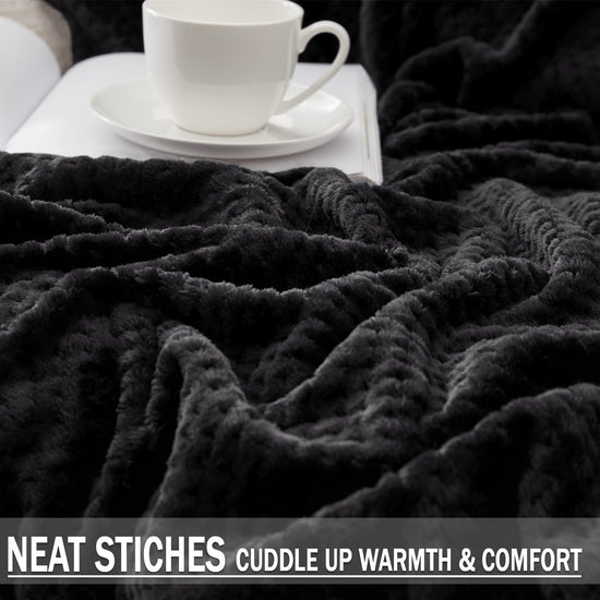 Exclusivo fleece blanket — extra large and supersoft waffle textured design