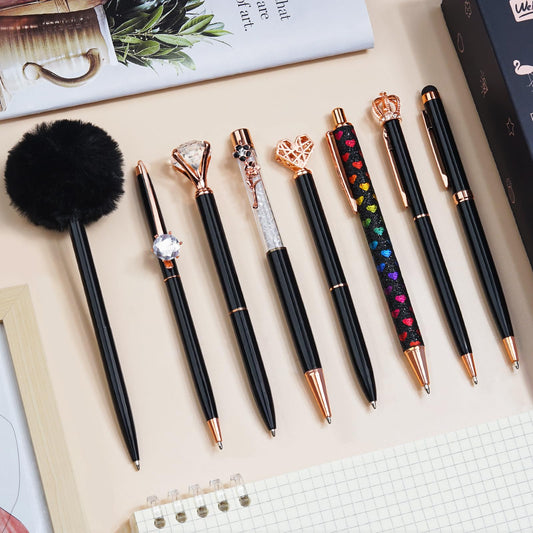 WEMATE ballpoint pen set — bling design for women