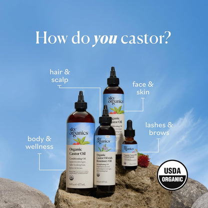 Hair styling agent — Organic castor oil for hair and scalp care