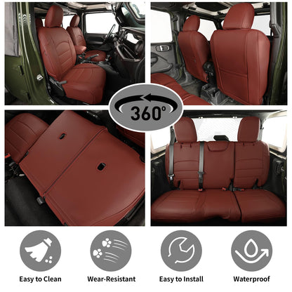 EKR Wrangler seat covers - custom fit faux leather for Jeep Wrangler 4 door 2013-2017