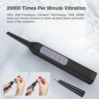 Plaque Remover for Teeth, Dental Care Device 3 Adjustable Modes Teeth Cleaning Kit with 2 Replaceable Clean Heads for Tartar & Calculus Remover