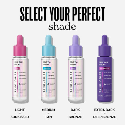 Self tanner — Tanologist illuminating face and body drops, vegan and cruelty free