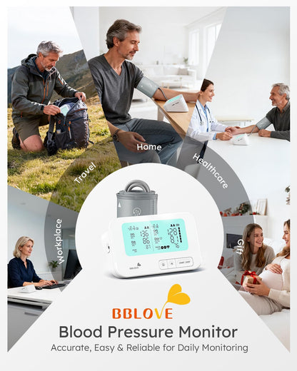 BBLOVE blood pressure monitor — medical-grade accuracy with large display and two-user