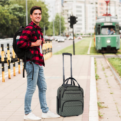 KROSER suitcase — 16-inch carry on for women