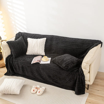 YUSOKI fleece throw blanket - Sherpa style