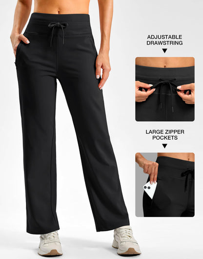 SANTINY women's fleece lined pants — winter warm and water resistant design