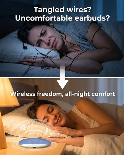 ZylYve Under Pillow Speaker for Sleeping, Bluetooth Sleep Speaker with White Noise Machine and Timer, Headphone-Free Mini Sound Speaker for Side Sleepers (Blue)