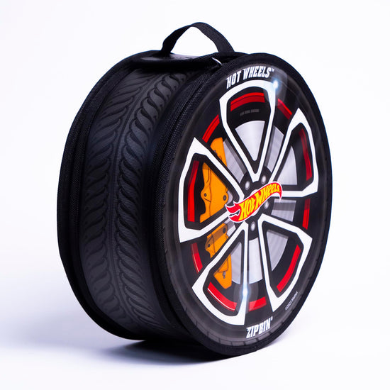 Toy vehicle set — ZipBin wheelie track pack unzips into a racetrack mat