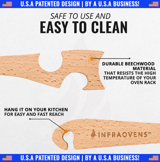 INFRAOVENS oven rack puller stick with longer handle for countertop ovens