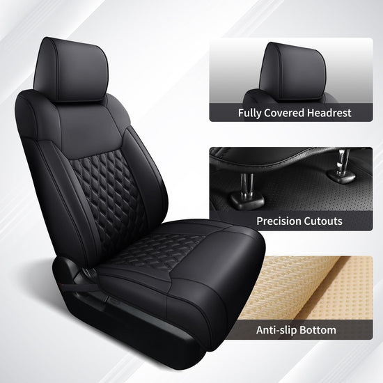 Vehicle seat cover — Huidasource nappa leather fit for Toyota Tacoma 2024-2026