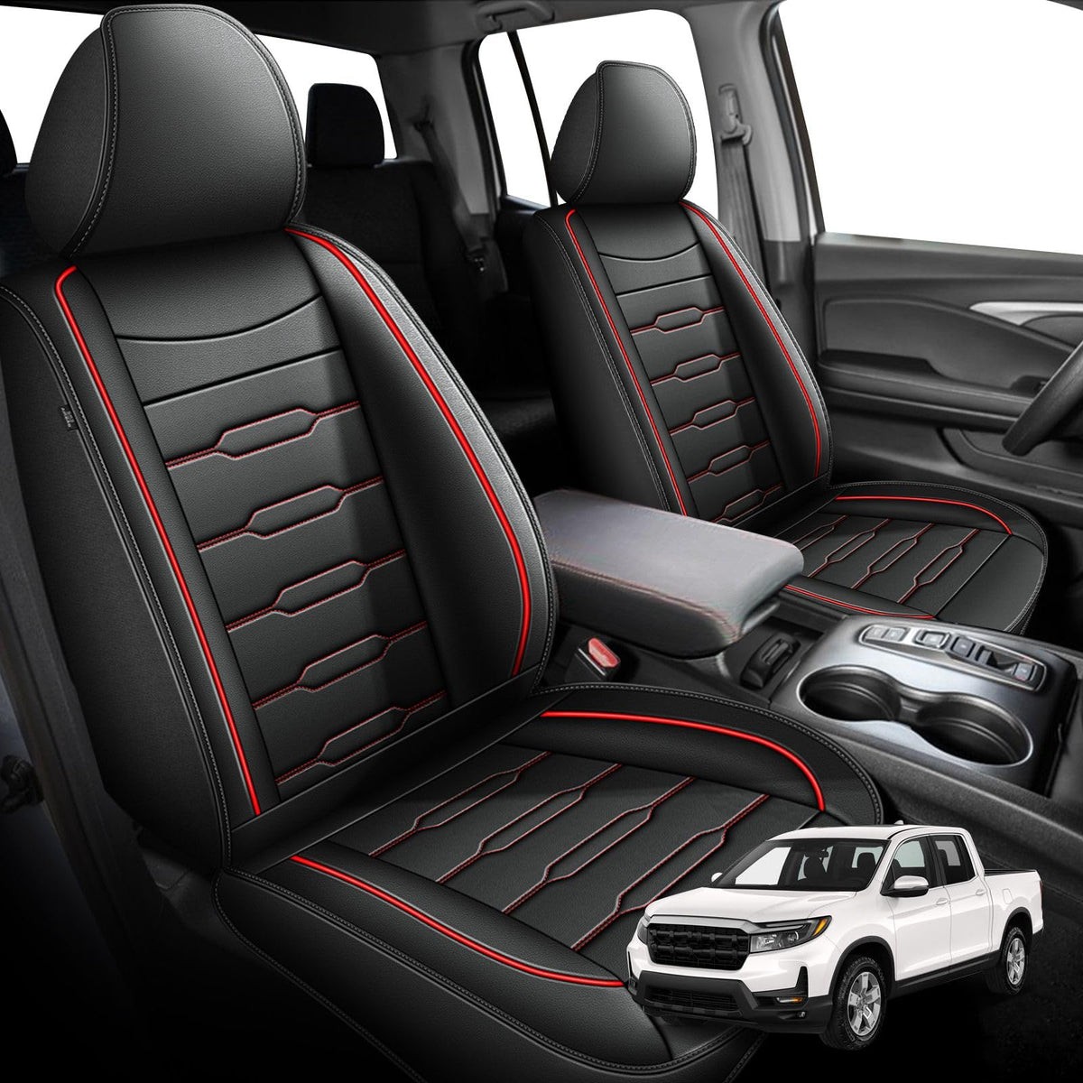 AOMSAZTO vehicle seat cover - Faux leather for Honda Ridgeline 2006-2026