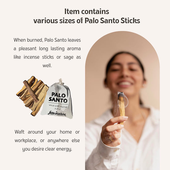 Incense — Luna Sundara palo santo sticks for smudging, 100g peruvian wood