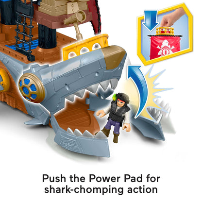 Fisher-Price Imaginext pirate ship playset with shark bite feature