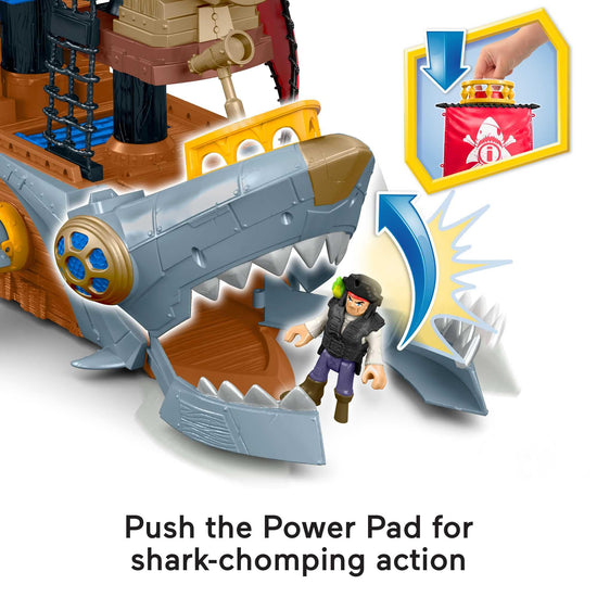 Fisher-Price Imaginext pirate ship playset with shark bite feature