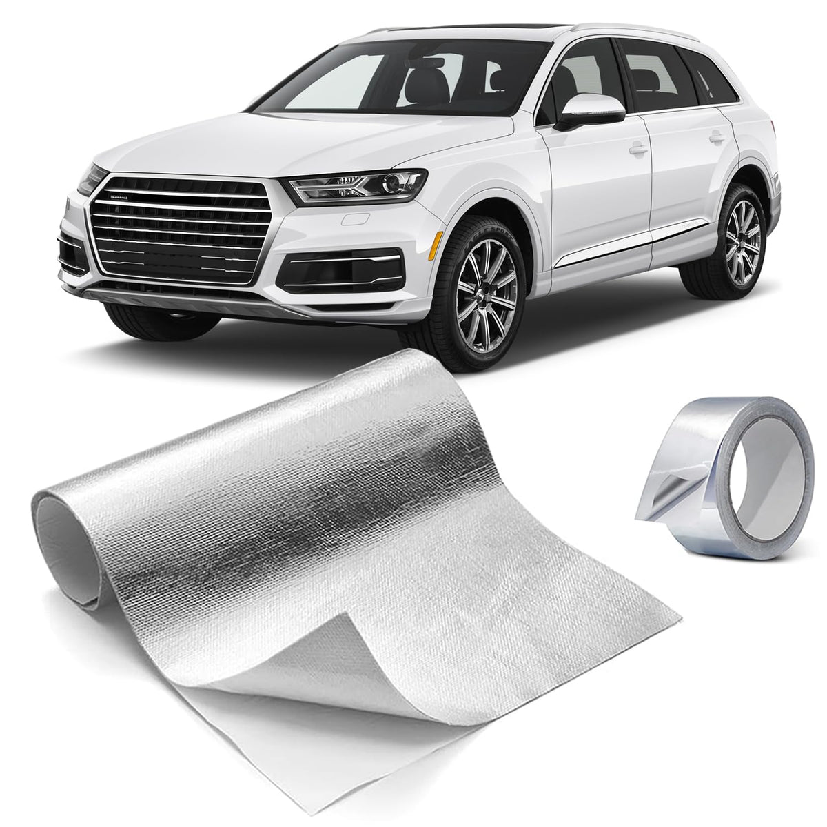 Automotive Heat Shield 12x12, Aluminized Heat Resistant Mat for Exhaust