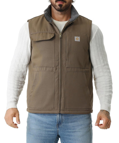 TUAOVA vest — Fleece-lined and waterproof workwear mock-neck design