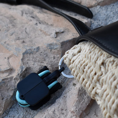 Hair tie keychain — portable holder for hair ties