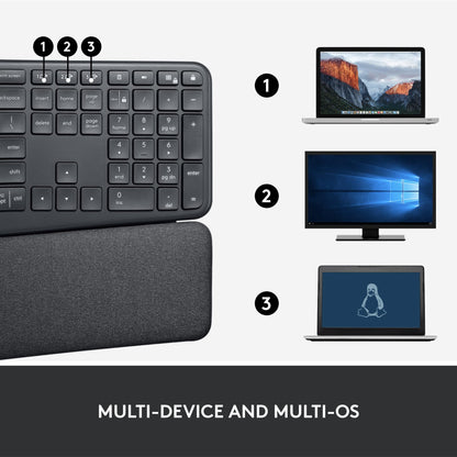 Logitech ERGO wireless ergonomic keyboard — wireless design for comfort and support