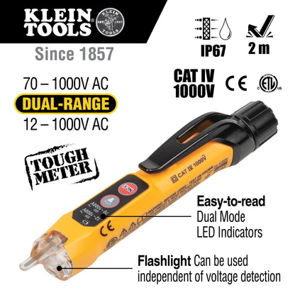 Electric circuit testing device — Klein Tools MM320KIT multimeter test kit with case and batteries