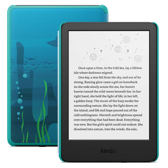Amazon Kindle Kids — Ad-free books with glare-free display and cover included