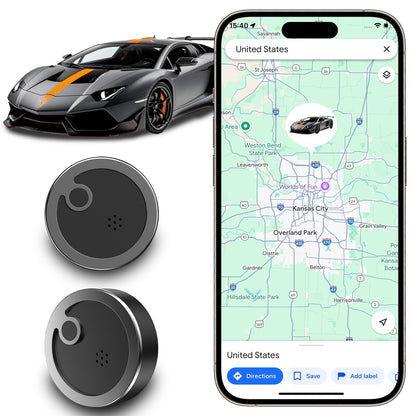 Agvsre GT36 Electroplating Car Tracker Device Compatible with A Children, Pets | Portable and Covert Magnetic Design | Global Coverage Without SIM Card | 393