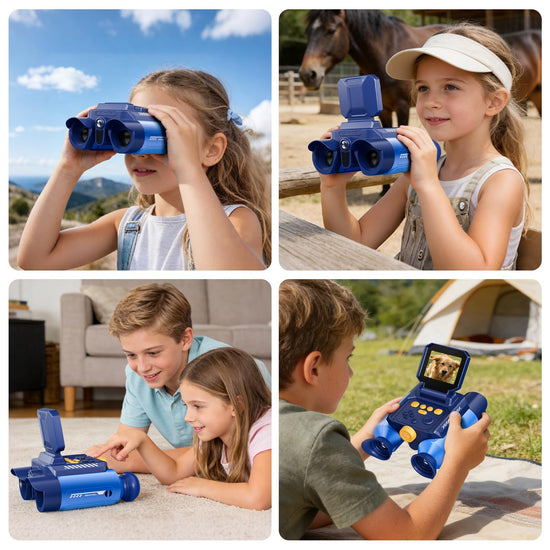 Binoculars for Kids with Night Vision - 48MP FHD Digital Camera Binoculars STEM Toy with 2.4" IPS Screen, 10X Optical Zoom, Rechargeable for 4-12 Years Boys & Girls Birthday Gift Outdoor Bird Watching