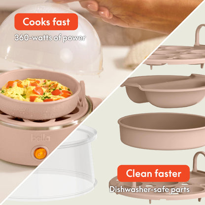Countertop food steamer — Bella egg cooker with versatile cooking options