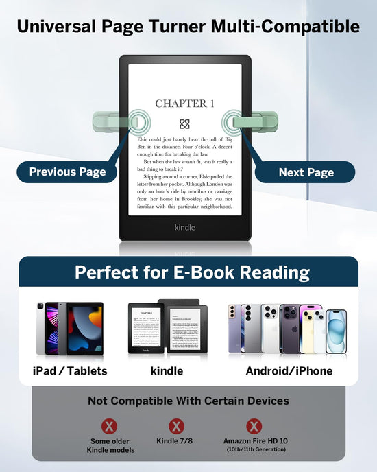 DATAFY remote control ring page turner for Kindle Paperwhite and Kobo eReaders