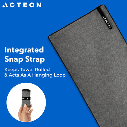 Acteon microfiber quick dry towel — odor-free and mega absorbent fiber for workouts and travel
