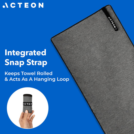 Acteon microfiber quick dry towel — odor-free and mega absorbent fiber for workouts and travel